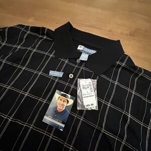 Jos A Bank Polo Shirt Mens Large Plaid Leadbetter Golf Performance New NWT